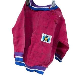 Healthtex‎ Pink and Purple Plaid retro crewneck 90's Sweatshirt size 3t